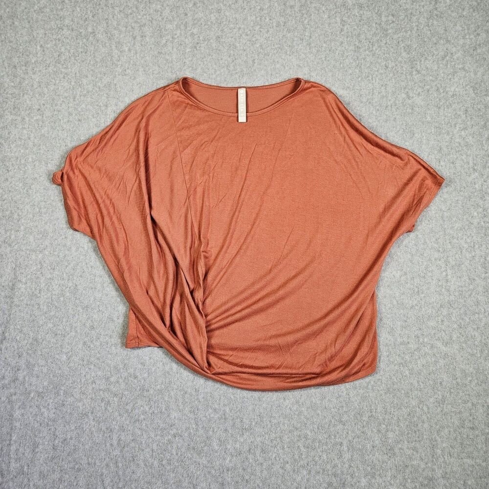 Athleta Women's XS Rust Orange Dolman Sleeve Twist Front Activewear Top